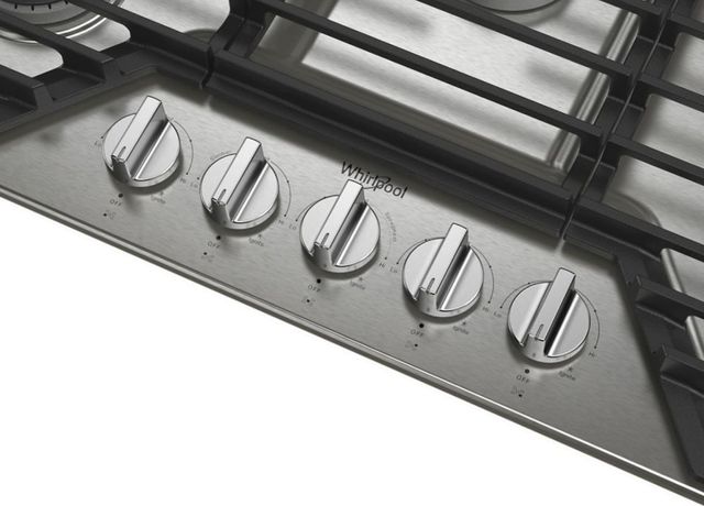 Whirlpool® 36" Stainless Steel Gas Cooktop-2