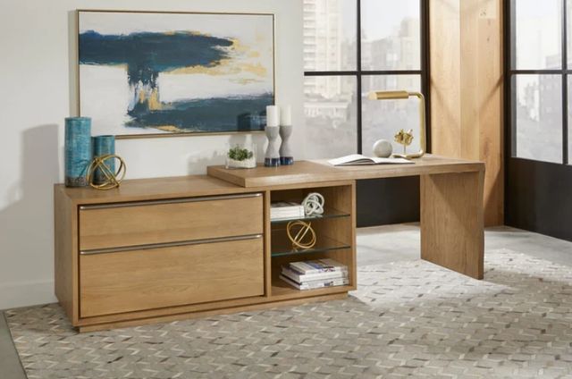 Modus Furniture One White Oak Executive Desk-1