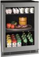 U-Line 1 Class 24" 5.7 Cu. Ft. Stainless Frame Beverage Center-0