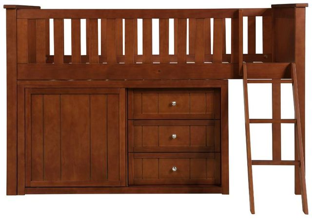 Homelegance® Rowe Dark Cherry Twin Low Loft Bunk Youth Bed with Dresser-2