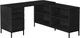 Monarch Specialties Inc. Black Oak L-Shaped Office Desk-0