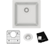 Elkay Quartz Classic® White 15.75" Single Bowl Dual Mount Bar Sink Kit-1