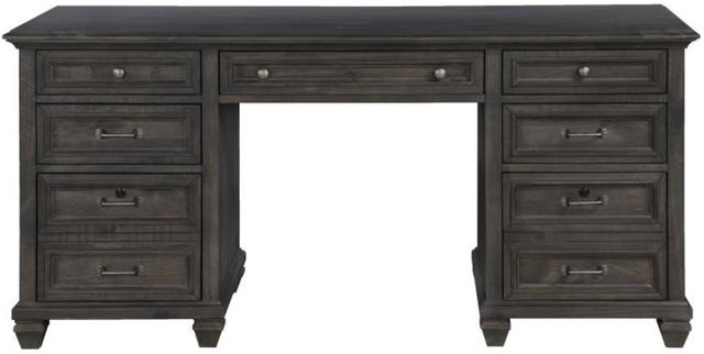 Magnussen Home® Sutton Place Weathered Charcoal Gray Executive Desk-2