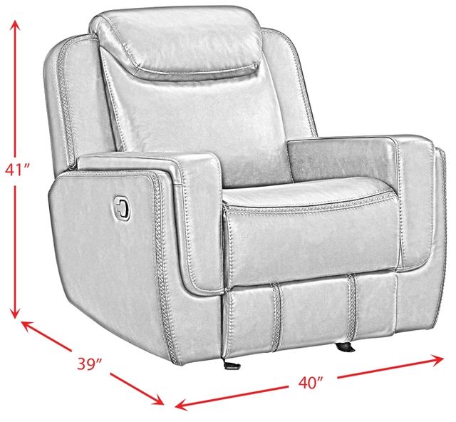 Elements International Panther Neono Brown Manual Glider Recliner-2