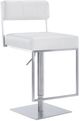 Armen Living Michele White Swivel Bar Stool-0