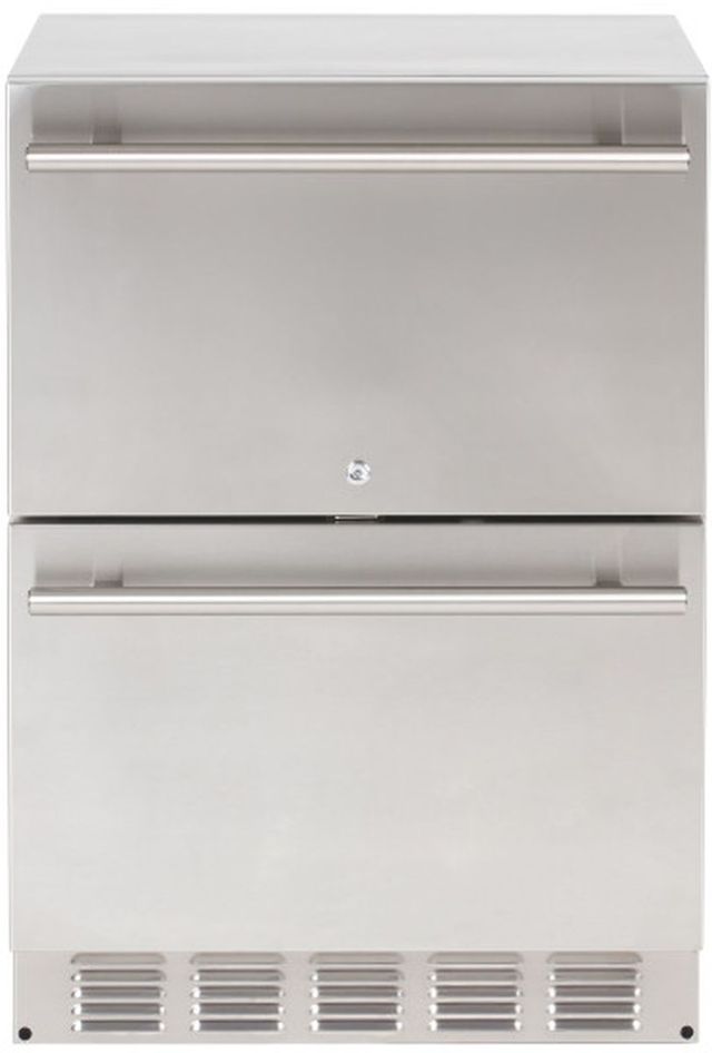 Sapphire Series 5 24" 4.6 Cu. Ft. Stainless Steel Outdoor Refrigerator Drawers-0
