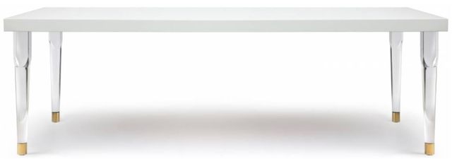 Meridian Furniture Bethany White High Gloss Dining Table-1