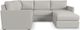 Flex by Flexsteel® 3-Piece Frost 4-Seat Sectional with Ottoman-3