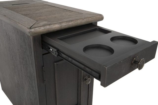 Signature Design by Ashley® Tyler Creek Grayish Brown Chairside End Table with Black Base-4