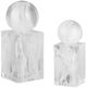 Currey & Company Nova 2-Piece White Swirl Decorative Object Set-1