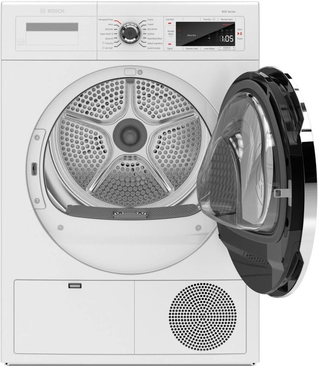 Bosch® 800 Series 4.0 Cu. Ft. White Front Load Ventless Electric Dryer-1
