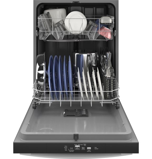 GE® 24" White Built-In Top Control Dishwasher with Sanitize Cycle and Dry Boost-3