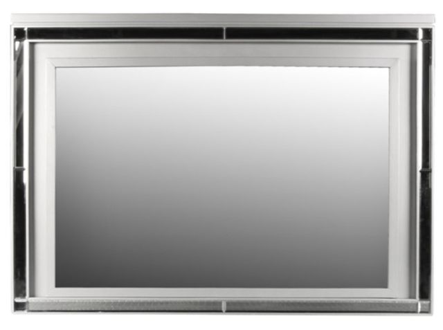 American Wholesale Furniture Valentino Silver Lighted Mirror-0
