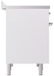 Ilve® Nostalgie II Noblesse 40'' White Pro Style Induction Range with Chrome Trim-2