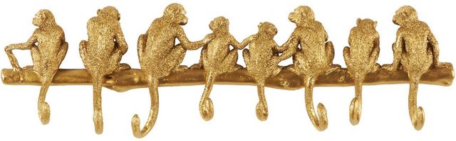 Deco Marche Gold Polystone Monkey Textured Hanger Wall Hook-0
