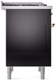 Ilve® Nostalgie II Series 36" Glossy Black Pro Style Dual Fuel Range-3