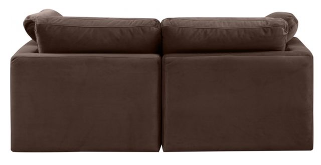 Meridian Furniture Indulge 2-Piece Brown 70" Velvet Sofa-1