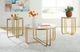 Signature Design by Ashley® Milloton 3-Piece Glass Top Occasional Table Set with Gold Base-5