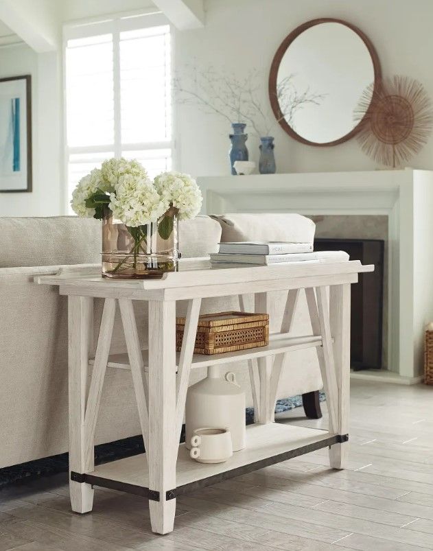 Hammary® Richter Brushed White Console Table-1