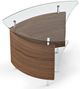 BDI Fin™ 1110 Glass Top End Table with Natural Walnut Base-3