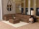 International Furniture Direct Georgia Brown Square Ottoman-1