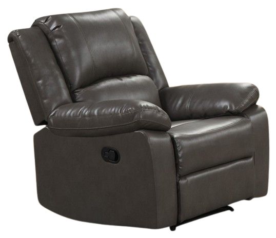 Furniture of America® Letha Gray Maual Glider Recliner-0