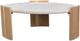 Moe's Home Collection Dala White Coffee Table with Oak Base -1