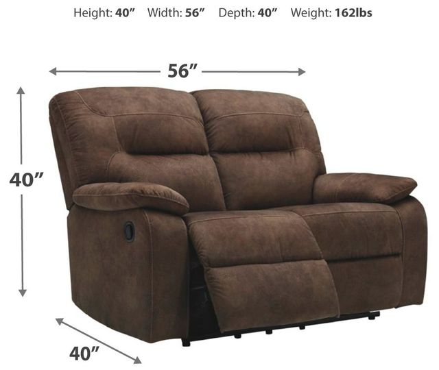 Signature Design by Ashley® Bolzano Coffee Reclining Loveseat-2