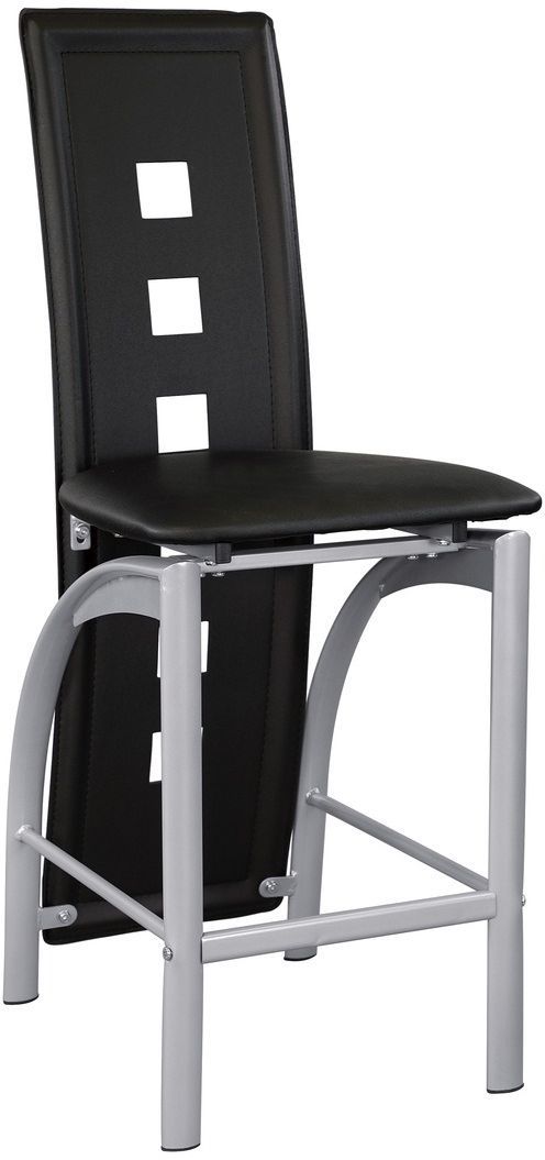 Homelegance® Sona Black/Silver Counter Chair-0