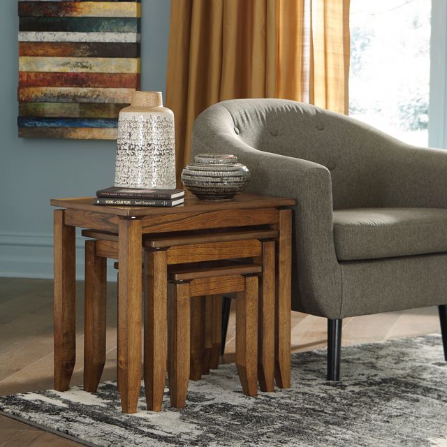 Signature Design by Ashley® Brentmond 3-Piece Light Brown Accent Tables-4