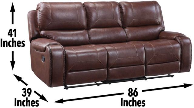 Steve Silver Co. Keily Brown Manual Reclining Sofa-3