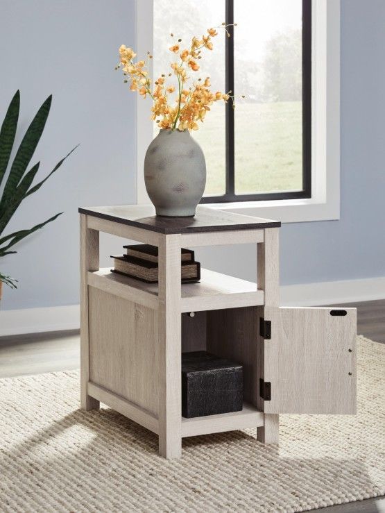 Signature Design by Ashley® Fendenmore Brown Gray End Table with Antique White Base-1