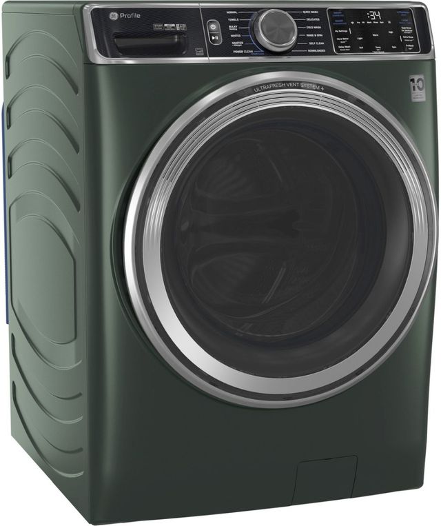 GE Profile™ 5.5 Cu Ft. Jade Green Front Load Washer-3