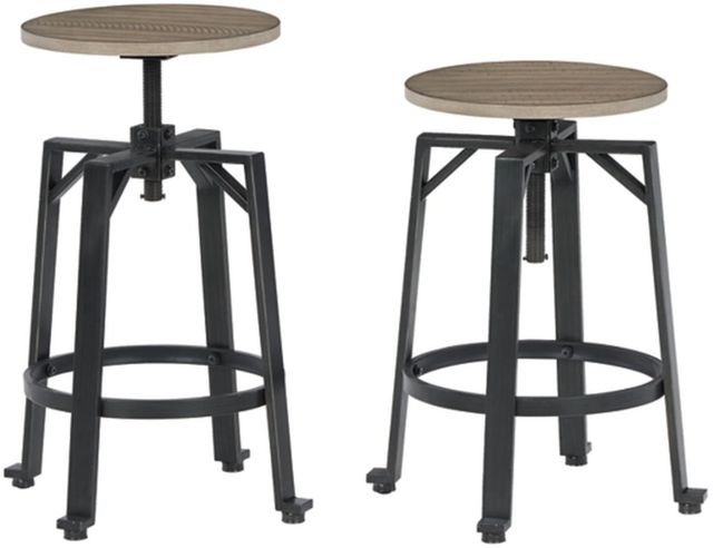 Signature Design by Ashley® Lesterton 3-Piece Light Brown/Black Counter Height Dining Set-2