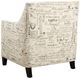 Elements International Erica French Script Chair and Ottoman Set-4