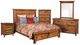Horizon Home® Urban Rustic Brown Queen Upholstery Panel Storage Bed-1