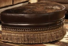 Marshfield Furniture Tanner (Leather) Brown/Light Brown Non-Storage Ottoman-0