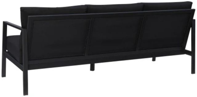 Linon Alora Black Aluminum/Fabric Outdoor 3-Seater Sofa-4