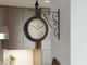 YHD Black Double Sided Iron Wall Clock-1