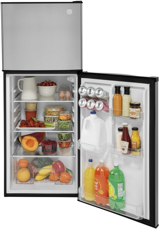 GE® 9.9 Cu. Ft. Stainless Steel Top Freezer Refrigerator-2
