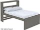 Crate Designs™ Furniture Graphite Queen Captain's Bookcase Bed-0