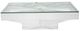 Michael Amini® Montreal™ Glass Top Rectangular Cocktail Table with Mirrored Base-1