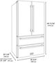 ZLINE Autograph Edition 36" 22.5 Cu. Ft. Black Stainless Steel Counter Depth Freestanding French Door Refrigerator-2
