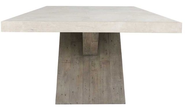 Classic Home Durant Weathered Chalk 84" Dining Table with Distressed Gray Base-3