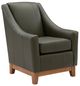 Best® Home Furnishings Customizable Mariko Leather Club Chair with Honey Birch Legs-1