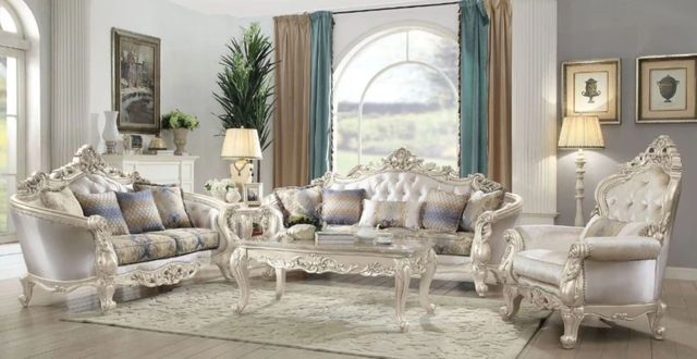 ACME Furniture Gorsedd Antique White/Golden Ivory Loveseat-1