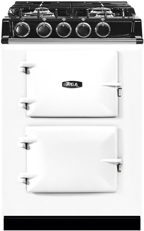 AGA™ 24" White Slide In Dual Fuel Range