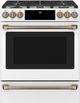 Café™ 30" Matte White Slide In Dual Fuel Range-0