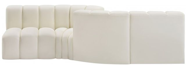 Meridian Furniture Arc 4-Piece Cream Leather Modular Sectional-1