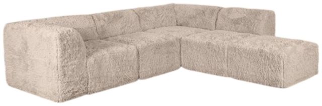 Furniture of America® Nappi Taupe L-Shape Sofa Sectional-0